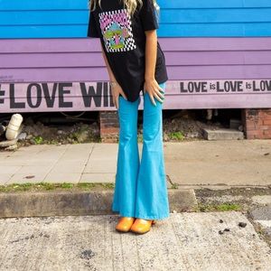 Bright Blue Flair Pants